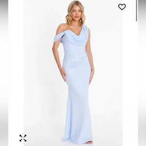 Quiz Scuba Crepe Chiffon Drape Maxi Dress